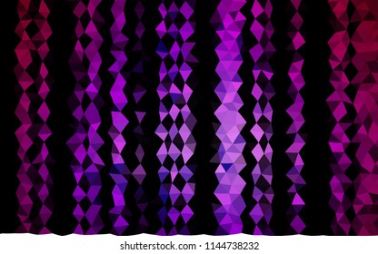Dark Purple vector abstract polygonal pattern. Glitter abstract illustration with an elegant design. A completely new design for your business.