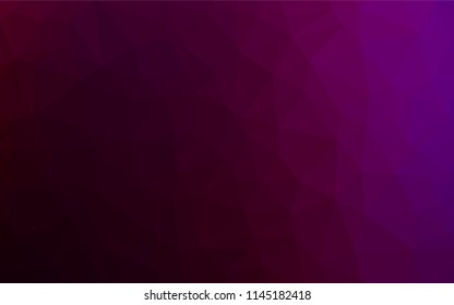 Dark Purple vector abstract polygonal layout. Modern geometrical abstract illustration with gradient. Brand new design for your business.