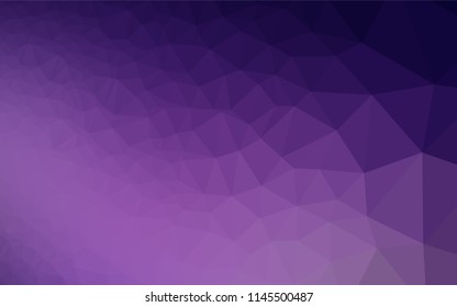 Dark Purple vector abstract polygonal texture. A completely new color illustration in a vague style. A completely new template for your business design.