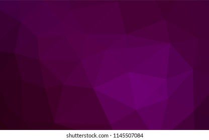 Dark Purple vector abstract polygonal texture. Shining colored illustration in a Brand new style. The best triangular design for your business.