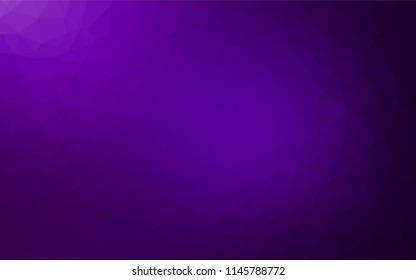 Dark Purple vector abstract polygonal texture. A sample with polygonal shapes. The best triangular design for your business.