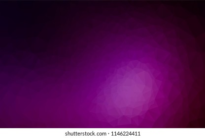 Dark Purple vector abstract polygonal cover. Geometric illustration in Origami style with gradient.  Brand new style for your business design.