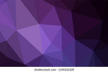Dark Purple vector abstract polygonal pattern. Colorful illustration in polygonal style with gradient. Brand new design for your business.