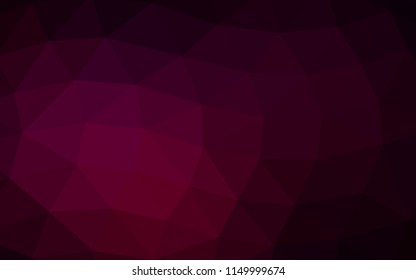 Dark Purple vector abstract polygonal abstract polygonal. Geometric illustration in Origami style with gradient.  The template can be used as a background for cell phones.