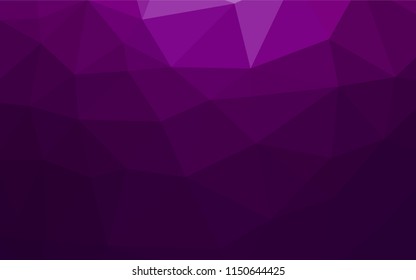 Dark Purple vector abstract polygonal texture. Geometric illustration in Origami style with gradient.  Triangular pattern for your business design.