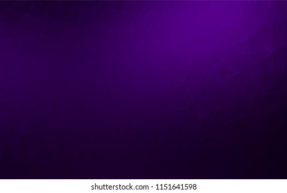 Dark Purple vector abstract polygonal cover. A completely new color illustration in a vague style. Brand new style for your business design.