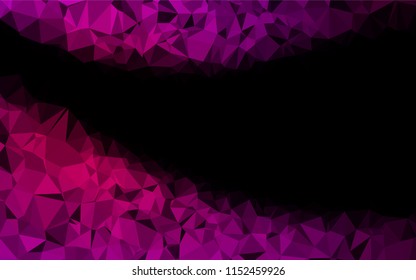 Dark Purple vector abstract polygonal texture. A vague abstract illustration with gradient. A new texture for your design.