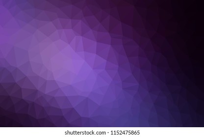 Dark Purple vector abstract polygonal template. Modern abstract illustration with triangles. A completely new design for your leaflet.
