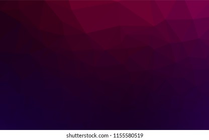 Dark Purple vector abstract polygonal cover. An elegant bright illustration with gradient. Brand new design for your business.