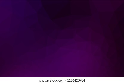Dark Purple vector abstract polygonal cover. Triangular geometric sample with gradient.  A new texture for your design.