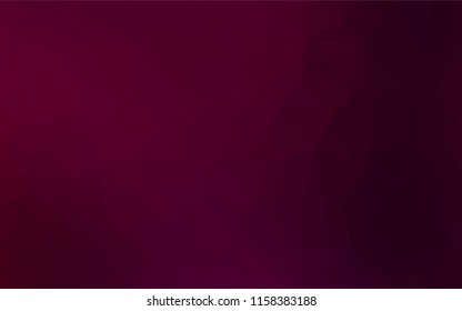 Dark Purple vector abstract polygonal texture. Glitter abstract illustration with an elegant design. Triangular pattern for your business design.