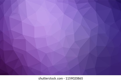 Dark Purple vector abstract polygonal cover. Glitter abstract illustration with an elegant design. The textured pattern can be used for background.