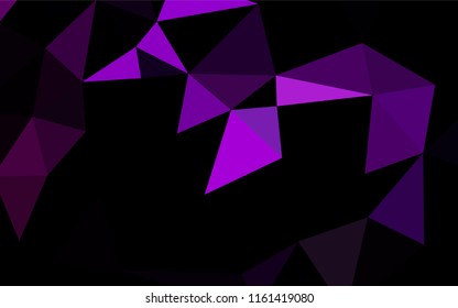 Dark Purple vector abstract polygonal layout. Colorful abstract illustration with gradient. The elegant pattern can be used as part of a brand book.