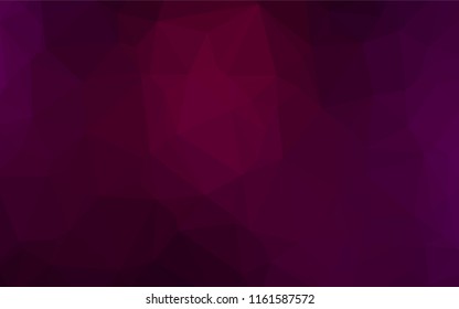 Dark Purple vector abstract polygonal cover. Geometric illustration in Origami style with gradient.  Brand new style for your business design.