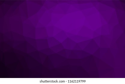 Dark Purple vector abstract polygonal layout. Creative geometric illustration in Origami style with gradient. A completely new template for your business design.