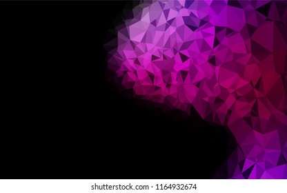Dark Purple vector abstract polygonal texture. Colorful abstract illustration with gradient. Brand new design for your business.