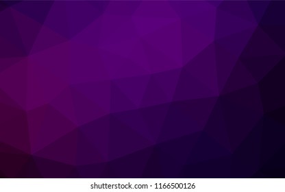 Dark Purple vector abstract polygonal layout. A vague abstract illustration with gradient. Brand new style for your business design.