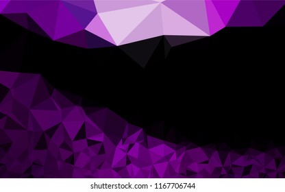Dark Purple vector abstract polygonal texture. Colorful illustration in abstract style with gradient. The polygonal design can be used for your web site.