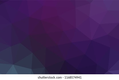 Dark Purple vector abstract polygonal cover. Creative illustration in halftone style with gradient. Brand new style for your business design.