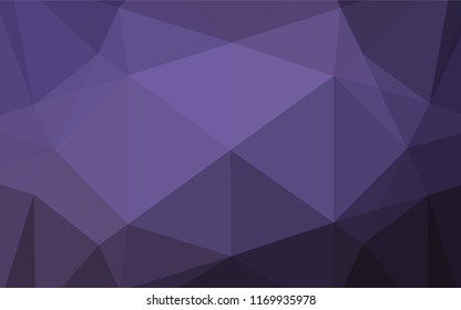 Dark Purple vector abstract polygonal texture. Shining colored illustration in a Brand new style. The template can be used as a background for cell phones.