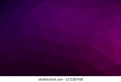 Dark Purple vector abstract polygonal abstract polygonal. Shining illustration, which consist of triangles. A completely new design for your business.