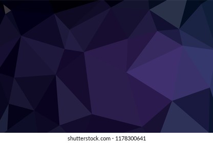 Dark Purple vector abstract polygonal pattern. Elegant bright polygonal illustration with gradient. A completely new design for your leaflet.
