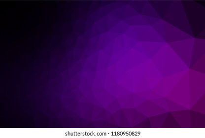 Dark Purple vector abstract polygonal cover. A sample with polygonal shapes. A completely new design for your business.