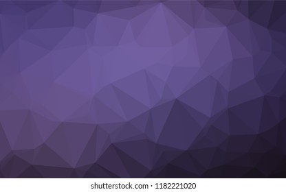 Dark Purple vector abstract polygonal layout. Shining illustration, which consist of triangles. A completely new template for your business design.
