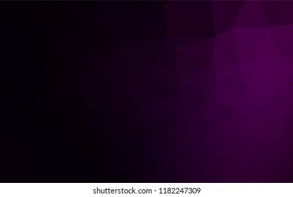 Dark Purple vector abstract polygonal cover. Geometric illustration in Origami style with gradient.  Brand new style for your business design.