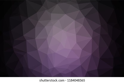 Dark Purple vector abstract polygonal layout. Colorful abstract illustration with gradient. A completely new template for your business design.