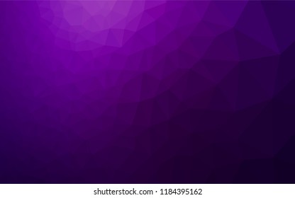 Dark Purple vector abstract polygonal layout. A sample with polygonal shapes. The elegant pattern can be used as part of a brand book.