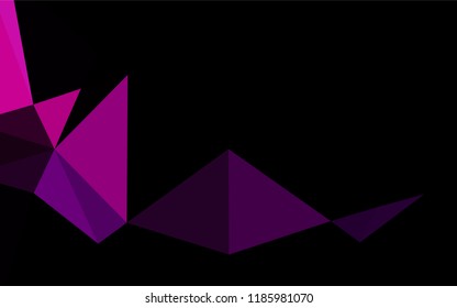 Dark Purple vector abstract polygonal layout. An elegant bright illustration with gradient. A completely new design for your business.