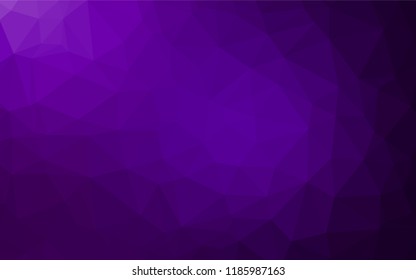 Dark Purple vector abstract polygonal texture. Modern geometrical abstract illustration with gradient. The best triangular design for your business.