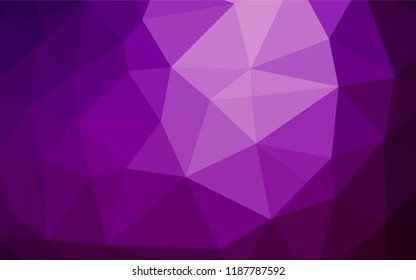 Dark Purple vector abstract polygonal texture. Creative illustration in halftone style with gradient. The polygonal design can be used for your web site.