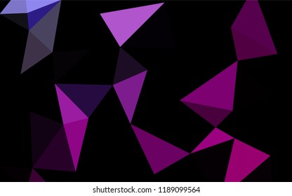Dark Purple vector abstract polygonal layout. Shining colored illustration in a Brand new style. The completely new template can be used for your brand book.