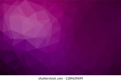 Dark Purple vector abstract polygonal cover. A sample with polygonal shapes. Triangular pattern for your business design.