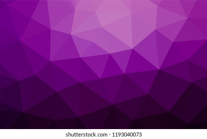 Dark Purple vector abstract polygonal layout. Shining illustration, which consist of triangles. Brand new design for your business.