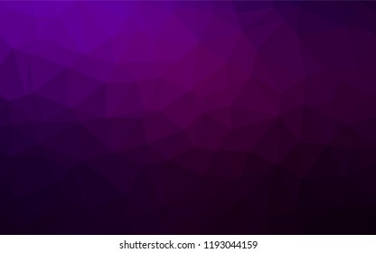 Dark Purple vector abstract polygonal cover. A vague abstract illustration with gradient. The template can be used as a background for cell phones.