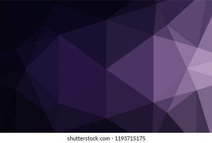 Dark Purple vector abstract polygonal cover. An elegant bright illustration with gradient. A completely new template for your business design.