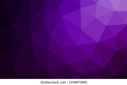 Dark Purple vector abstract polygonal cover. Colorful abstract illustration with gradient. The textured pattern can be used for background.