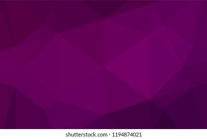 Dark Purple vector abstract polygonal texture. Glitter abstract illustration with an elegant design. The best triangular design for your business.