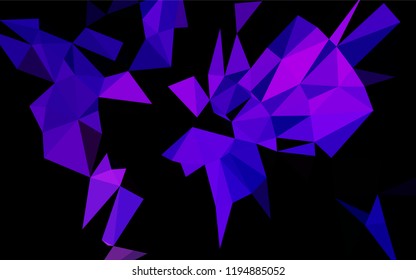 Dark Purple vector abstract polygonal texture. Creative geometric illustration in Origami style with gradient. A completely new template for your business design.