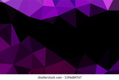 Dark Purple vector abstract polygonal cover. A completely new color illustration in a vague style. The completely new template can be used for your brand book.