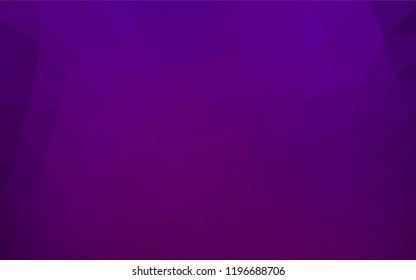 Dark Purple vector abstract polygonal texture. Brand new colored illustration in blurry style with gradient. A completely new template for your business design.