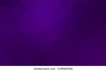 Dark Purple vector abstract polygonal cover. Shining illustration, which consist of triangles. The completely new template can be used for your brand book.
