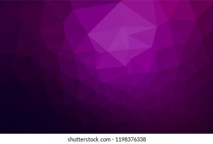 Dark Purple vector abstract polygonal layout. Colorful abstract illustration with gradient. A completely new design for your business.