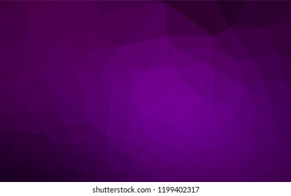 Dark Purple vector abstract polygonal cover. A vague abstract illustration with gradient. Brand new style for your business design.