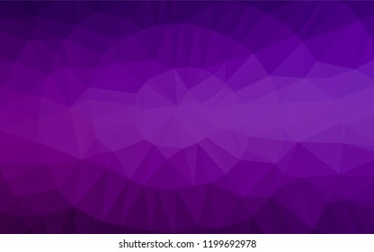 Dark Purple vector abstract polygonal cover. Colorful illustration in abstract style with gradient. A completely new design for your business.