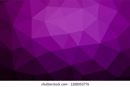 Dark Purple vector abstract polygonal layout. Shining illustration, which consist of triangles. A completely new design for your business.