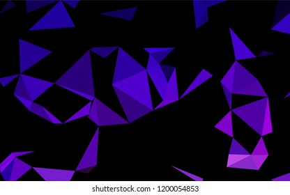Dark Purple vector abstract polygonal cover. Creative geometric illustration in Origami style with gradient. The best triangular design for your business.